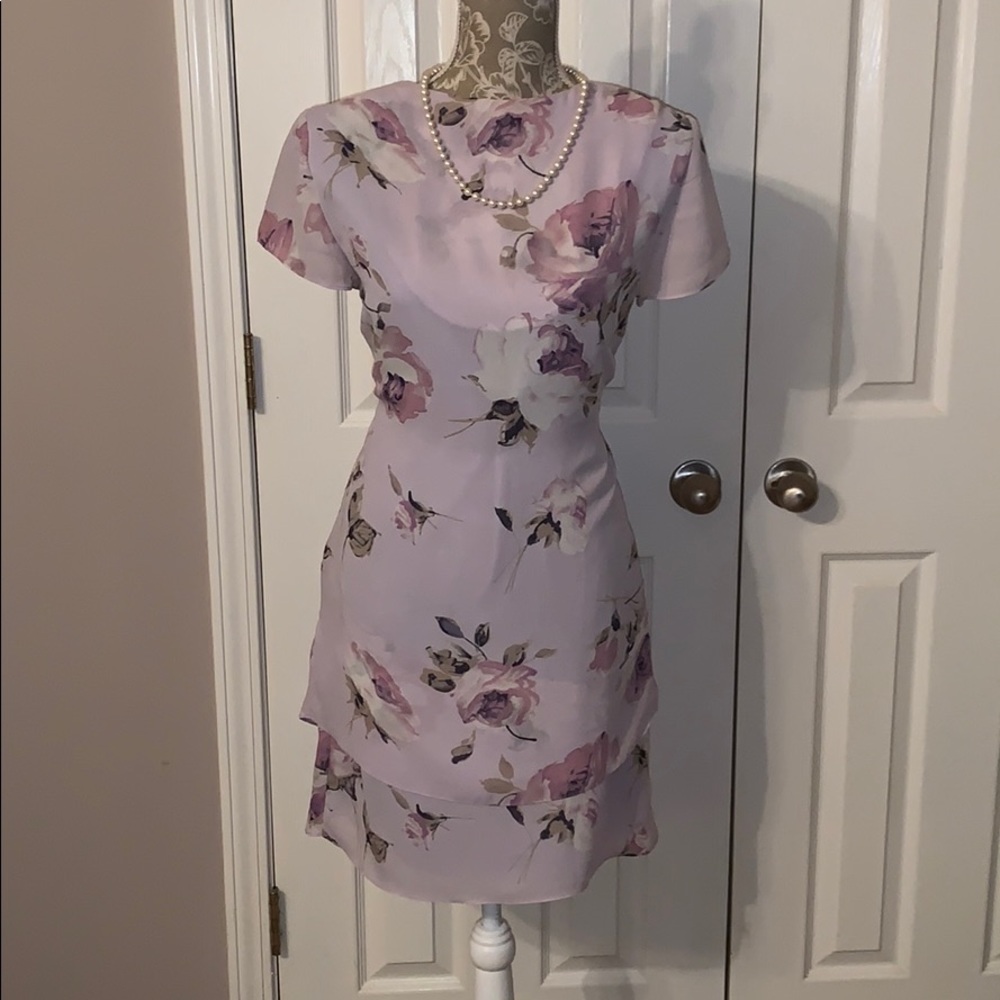 Floral dress with tie up in the back